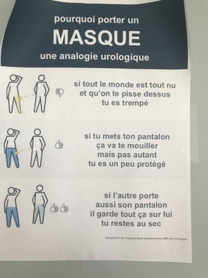 Là où le masque remplace utilement un pantalon !